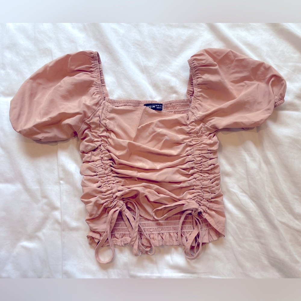 Brand New Ruched Shein Short Sleeve Shirt